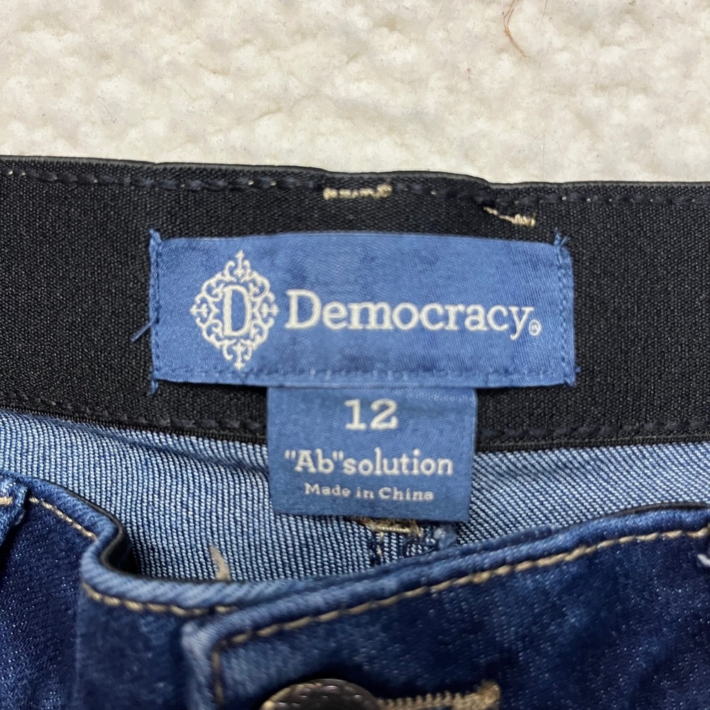 Democracy Jeans Womens 12 Blue Ab Solution Straight Leg Stretch B2450ZYMP Denim - Picture 5 of 10